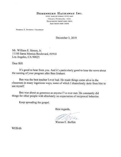 Warren Buffet Letter